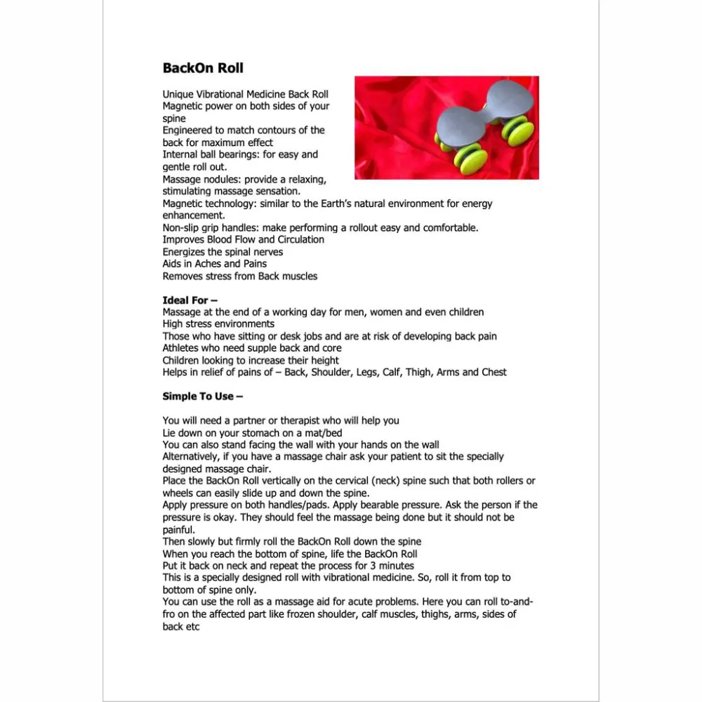 Backon roll info