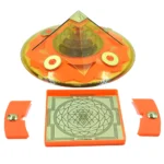 ShreeOn Vastu Gold premium Sri Yantra with gold plate for prosperity and advanced Vaastu energy field enhancement